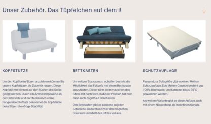 Bettsofa Leu-Swiss "Tilda-155" hellgrau – Bild 24
