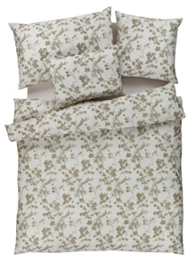 Feinsatin Bettwäsche Tamara-R Be Cosy Kailyn gold mit Blumendesign