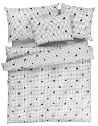 Tamara-R Selection Satin-Bettwäsche mit Hirsch "Andri two grau" – Bild 2