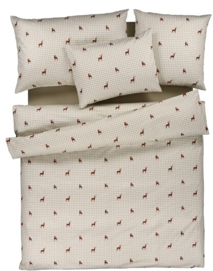 Tamara-R Selection Satin-Bettwäsche mit Hirsch "Andri two rot" – Bild 2