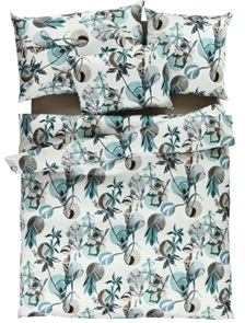 Satin Bettwäsche Tamara-R Selection Yuku mit stilisiertem Blumendessin