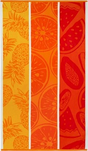 Badetuch Strandtuch Frutti mit einem Dessin voller Südfrüchte Grösse 90x170cm