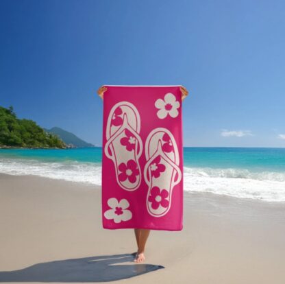 Badetuch - Strandtuch "Tunga" mit Flip-Flops – Bild 3
