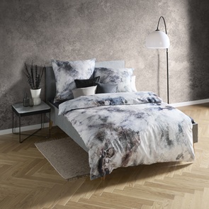 Satin Bettwäsche Fleuresse BedArt-S Farbtrend Mokka-Mousse mit zartem Farbverlauf in der Farbe Grau-Braun-07