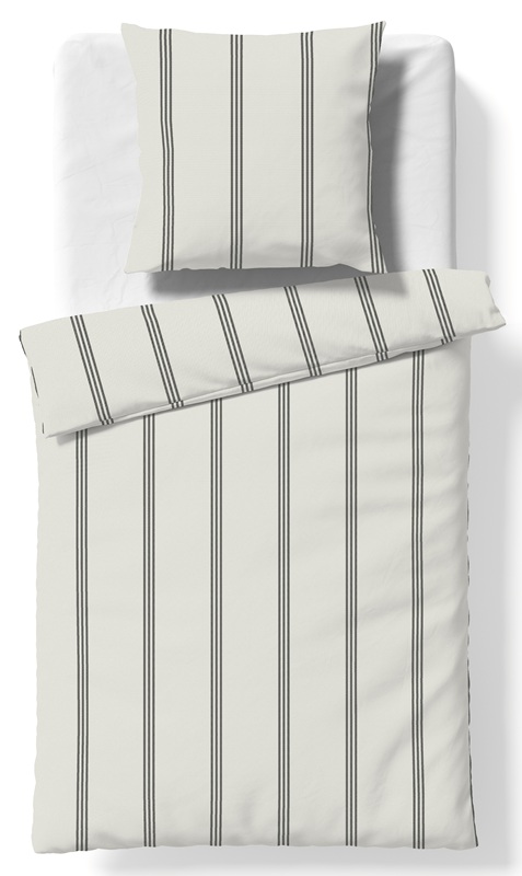 Flanell Bettwäsche-Garnitur Fleuresse Lech-Weiss "Breite Streifen" – Bild 4
