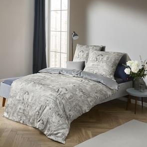 Satin Bettwäsche Fleuresse ModernElegance-S Farbtrend Indigo mit indischen Motiven in der Farbe Blau-02