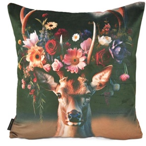 Zierkissen Crazy Hirsch "News" Grösse 45x45cm