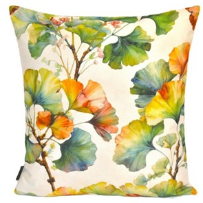 Zierkissen Rotgold-715 "Serie Herbstginkgo" Grösse 48x48cm