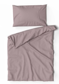 Satin Kinderbettwäsche Lotus in der Farbe mauve