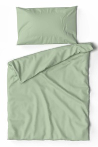 Satin Kinderbettwäsche Lotus in der Farbe salbei