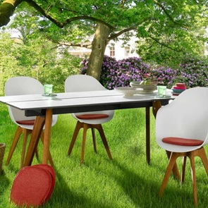 Stuhl- und Sitzkissen Violan Naturfilz aus nachwachsenden Rohstoffen