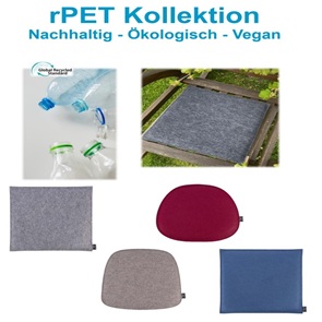Stuhl- und Sitzkissen rPET Polyesterfilz in 5 coolen Farben aus recycelten PET-Flaschen