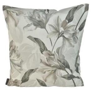 Zierkissen mit elegantem Blumenmotiv in der Farbe silbergrau-901 Grösse 48x48cm