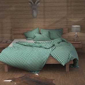 Flanell-Bettwäsche Lotus Kölsch grün aus 100% hochwertiger Baumwolle