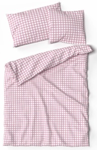 Lotus Renforcé-Bettwäsche Kölsch in Rosa-Weiss