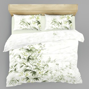 Renforcé Bettwäsche LaBelle Teja Allover mit Blätterdessin