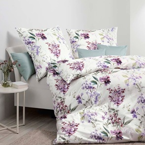 Satin Bettwäsche Janine milano mit blühenden Orchideen