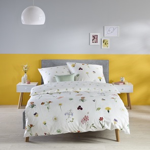 Satin-Wende-Bettwäsche Fleuresse BedArt-S mit prachtvoll blühenden Frühlingsblumen