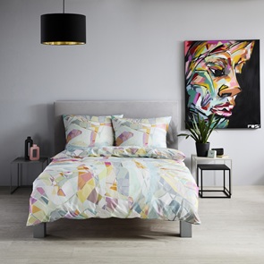 Satin Bettwäsche Fleuresse BedArt-S Farbtrend Pastell mit Mosaik-Design in multicolor