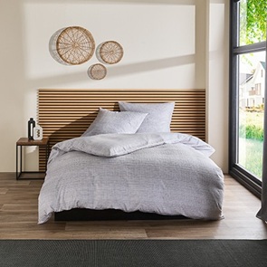 Mako-Brokat-Damast Bettwäsche Fleuresse Black-Premium in der Farbe Grau 01 mit feinem Streifendessin