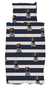 Snurk Bettwäsche Garnitur mit Dackel Pierre