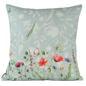 Zierkissen Blau-526 "Serie Sommerblumen" Grösse 48x48cm