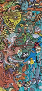 Badetuch Strandtuch Globi beim Tauchen Grösse 70x140cm