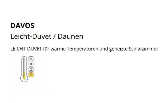 Daunenduvet DOR DAVOS-BIO "Leicht-Duvet" – Bild 4