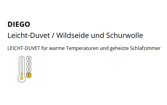 Wildseidenduvet DOR Diego "Leicht-Duvet" – Bild 5