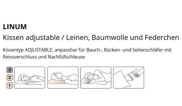 Leinen-Kissen DOR LINUM "adjustable" – Bild 4
