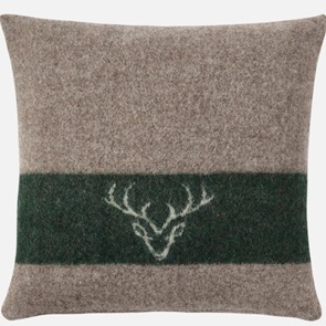 Sofakissen Alpenchic Hirsch braun-grün mit Hirschmotiv Grösse 45x45cm