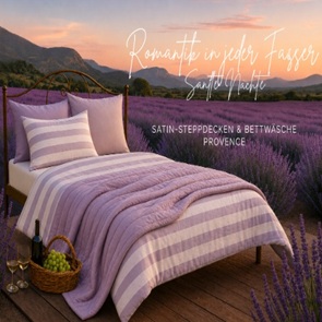 Steppdecke LaBelle Provence Grösse 160x210cm in 4 trendigen Unifarben