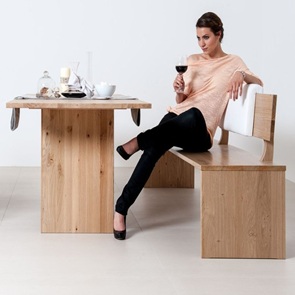Massivholz Tisch- und Sitzbank Wohncollection Vienna