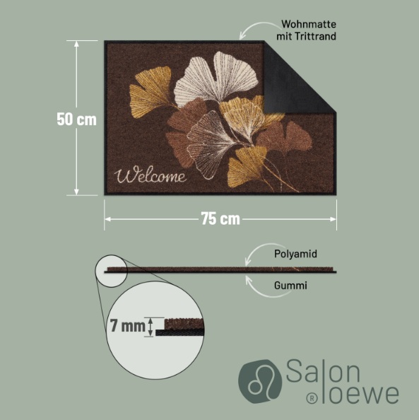 Fussmatte Ginkgo Welcome 50x75 – Bild 5