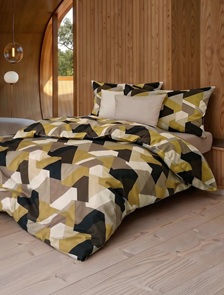 Satin Bettwäsche Divina Scalino mit geometrischem Muster