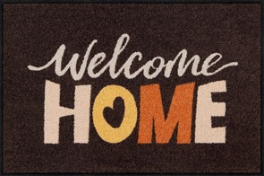 Fussmatte Salonlöwe Homecoming brown mit Schriftzug Grösse 50x75cm