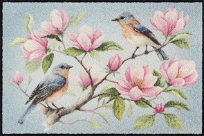 Fussmatte Wash und Dry Magnolia Birds Blue