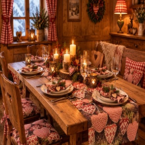 Tischkultur Schwinger mit Tischläufer, Tischset und Kissen