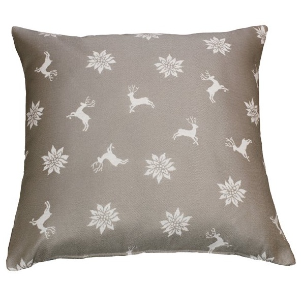 Dekokissen Alpenchic "Hirsch" Uni-Beige – Bild 4