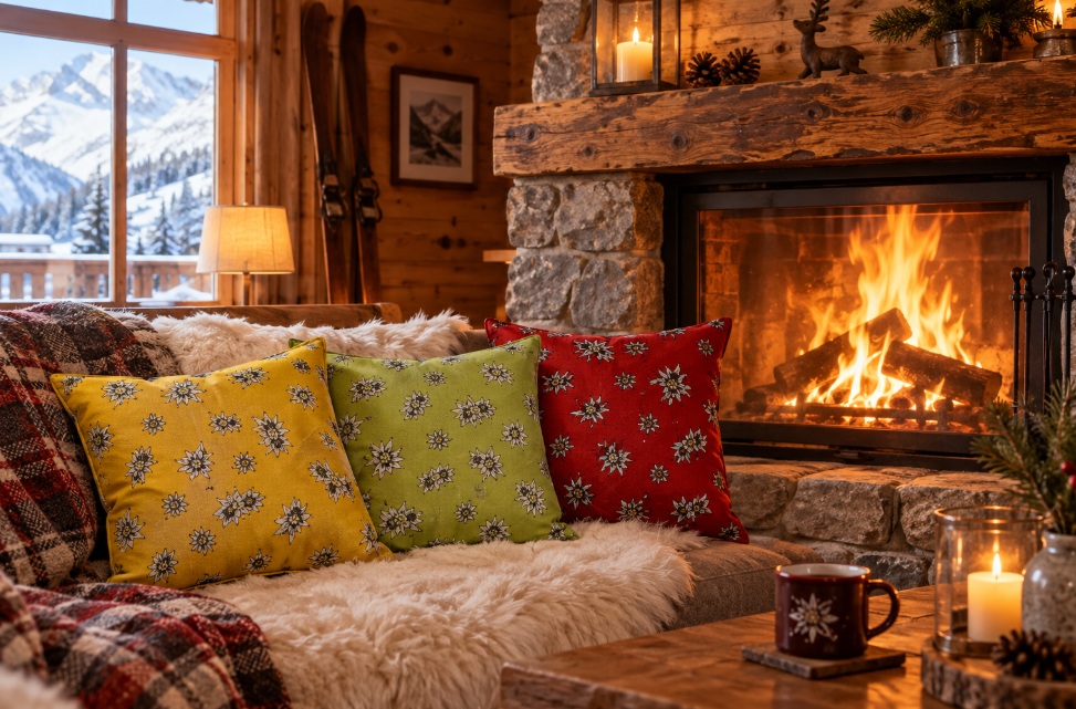 Dekokissen Alpenchic "Edelweiss" – Bild 2