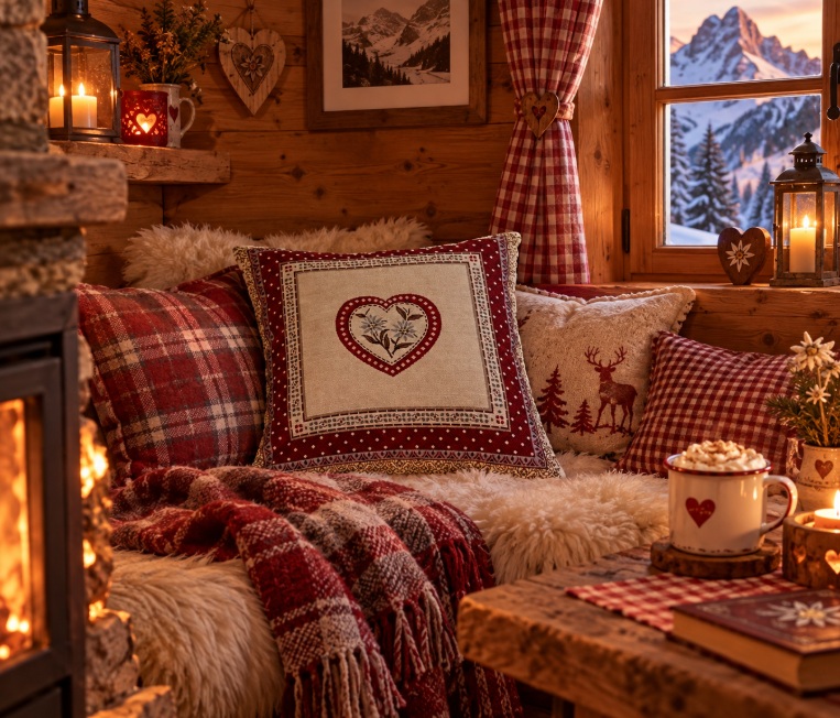 Dekokissen Alpenchic "Edelweiss" – Bild 2