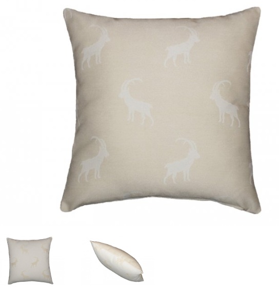 Dekokissen Alpenchic "Ilanz" mit Steinbock – Bild 7