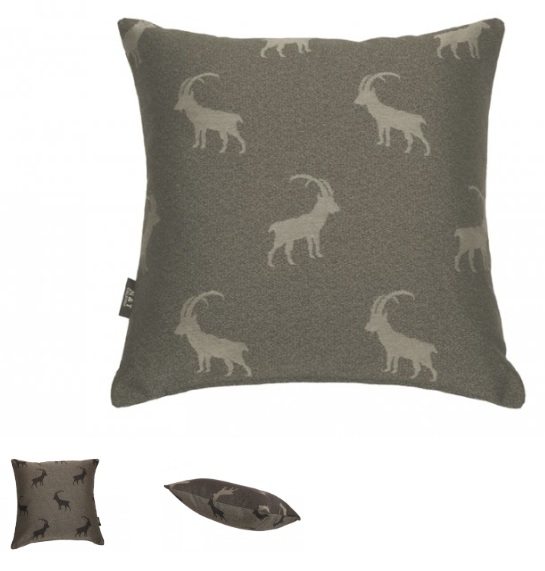 Dekokissen Alpenchic "Ilanz" mit Steinbock – Bild 8