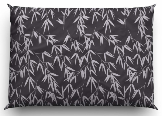 Satin-Bettwäsche Lotus Bamboo schwarz – Bild 6