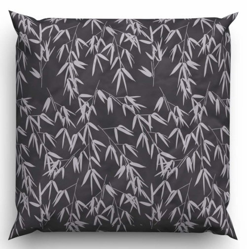 Satin-Bettwäsche Lotus Bamboo schwarz – Bild 7