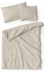 Satin Bettwäsche Lotus Orlane taupe aus 100% Baumwolle