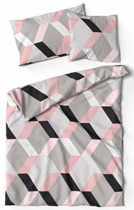 Satin Bettwäsche Lotus Petek pink aus 100% Baumwolle